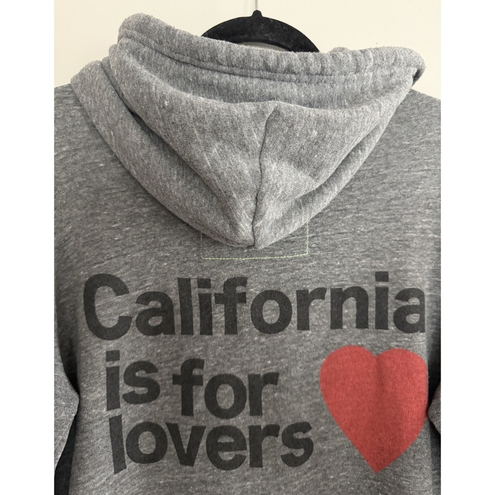 Aviator Nation California is For Lovers Zip Up Hoodie Gray Size Medium - Picture 3 of 13